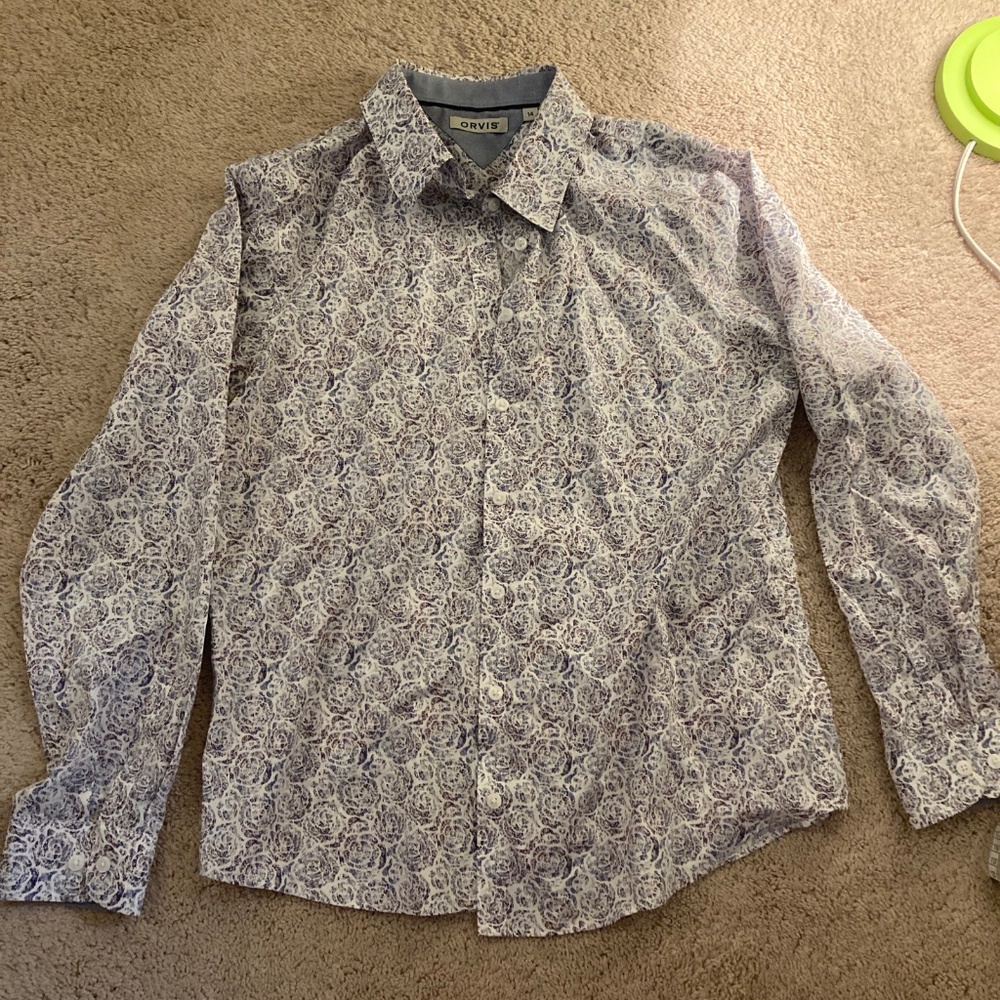 Orvis Shirt Purple Floral